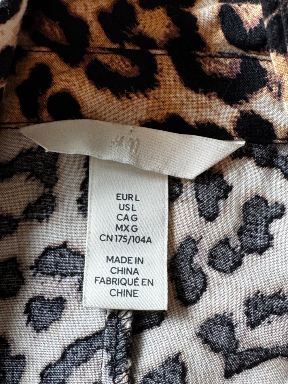 H&M Cheetah Midi Dress, LG - Picture 5 of 5